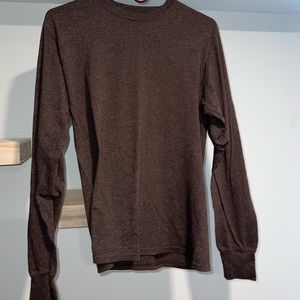 hanes brown Long sleeve T-shirt